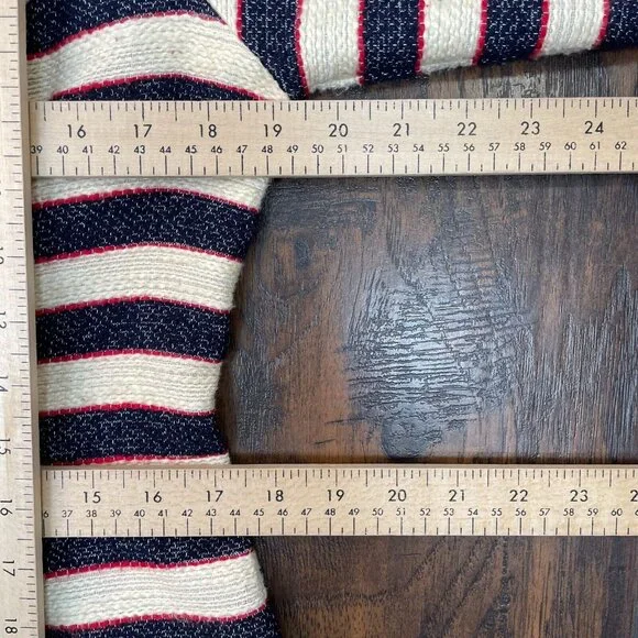 Cabi Cruise Jacket 6 Nautical Stripe Navy Blue Tweed Double Breasted Blazer - Picture 9 of 13